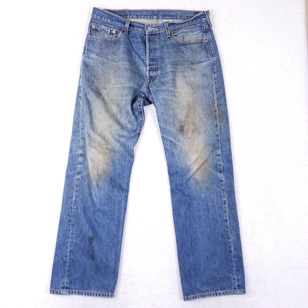Levi's 501XX Straight Leg Workwear Jeans 36x33 Blue